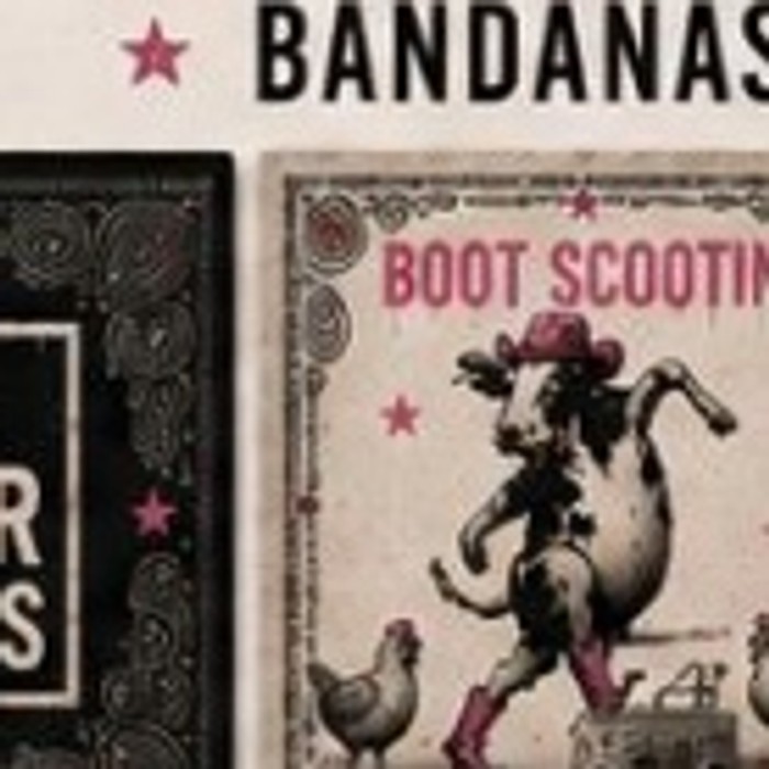 Boot Scootin' song art bandana
